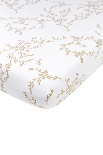 [564141] Meyco | Hoeslaken Branches Sand Jersey 60x120cm