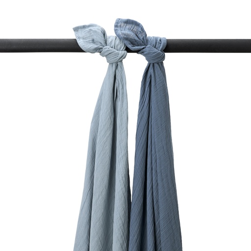 [564156] Meyco | Tetra Doekje Pre-washed Jeans Blue/Indigo Blauw 120x120cm 2-pack