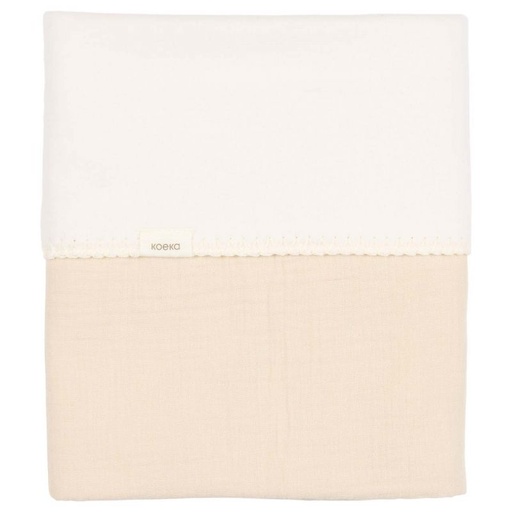 [564181] Koeka | Deken Wieg Faro Cotton/Fleece Warm White 75x100cm