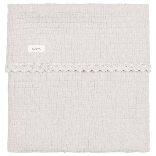 [564196] Koeka | Deken Wieg Lace Elba Stone 75x100cm