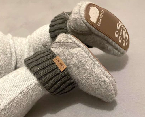 Maximo | Babyslofjes Anti-slip Graumeliert/Antraciet