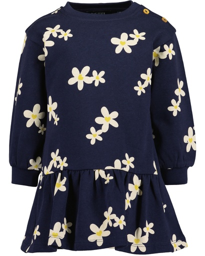 Blue Seven | Jurk Girls All Over Flowers Blue 