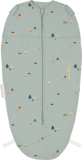 [564738] Puckababy | Inbakeren Mini Tiny Village Cotton Groen 3-6m 62-74cm