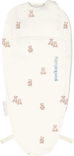 [564743] Puckababy | Inbakeren Piep Teddy Bears Cotton Ecru 0-3m 44-62cm