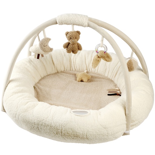 [564988] Nattou | Speeltapijt met Speelboog Teddy Rond Ecru