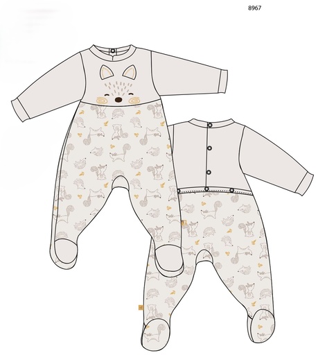 Picco Mini | Pyjama Hedghoge Egel Off White