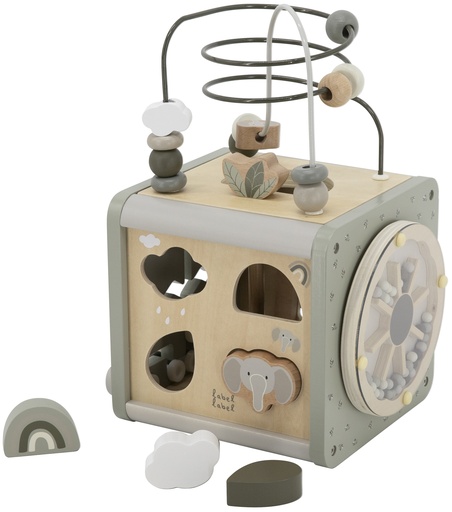 [565023] Label Label | Activiteiten Speelgoed Activity Cube Olive Green