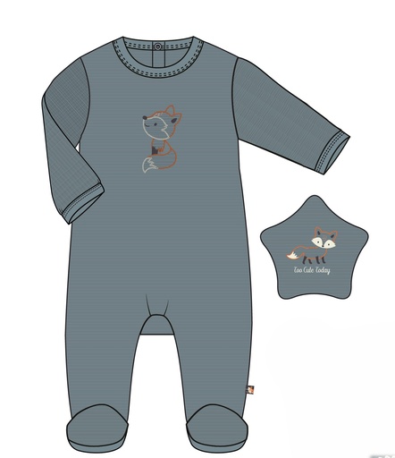 Picco Mini | Giftset Fox & Bear Pyjama/Knuffeldoek Lead
