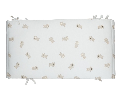 [565162] Pericles | Tochtkussen Bed/Park Allover Bear Wit/Bruin