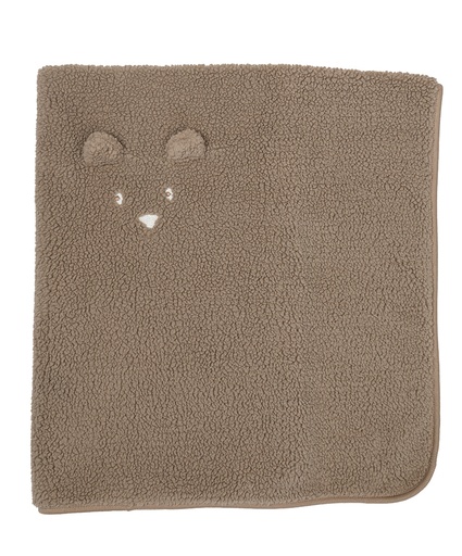 [565165] DEKEN BED  BEAR CHOCOLATE 100X150CM