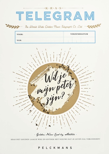 [565380] Pelckmans | Kaart Krastelegram Wil Jij Mijn Peter Zijn!
