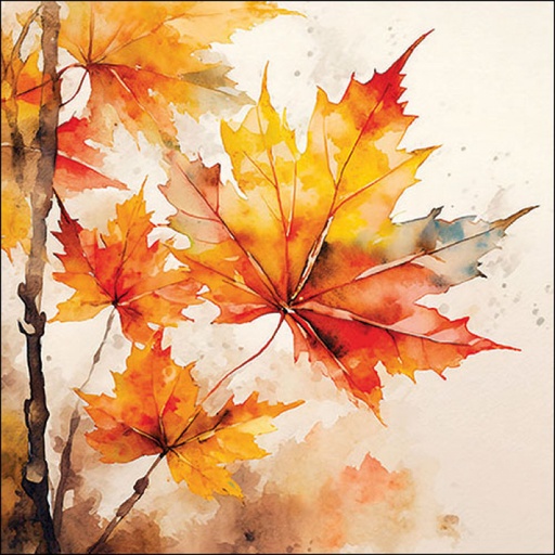 [565501] Ambiente | Servetten Vibrant Leaves 3-laags 33x33cm 20-pack