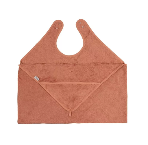 [565525] Timboo | Badcape Cuddle Towel Bamboe Sunrise Orange 94x104cm