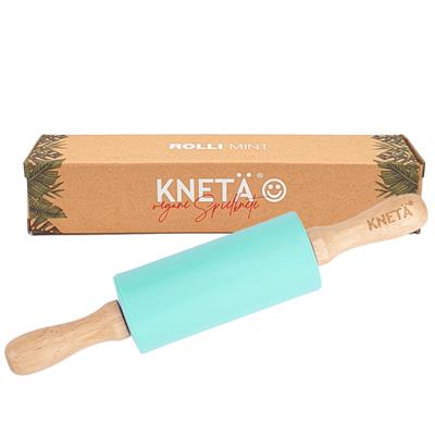 [565633] Kneta | Roller Silicone/Hout Munt Ø4x22,5cm