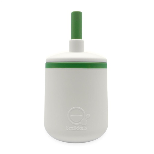 [565698] Smikkels | Kinderbeker Siliconen Groen/Wit 