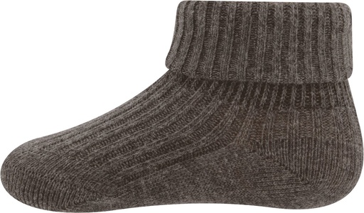 Ewers | Kousen Rib Met Omslag Mokka