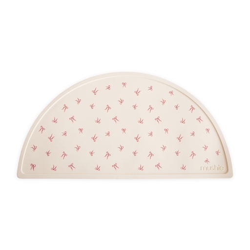 [565975] Mushie | Placemat Bows Silicone Waterafstotend Ecru 