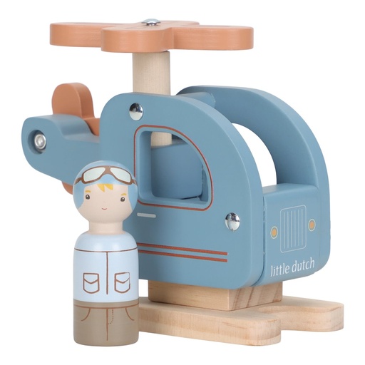 [565988] Little Dutch | Speelfiguur Helicopter Hout