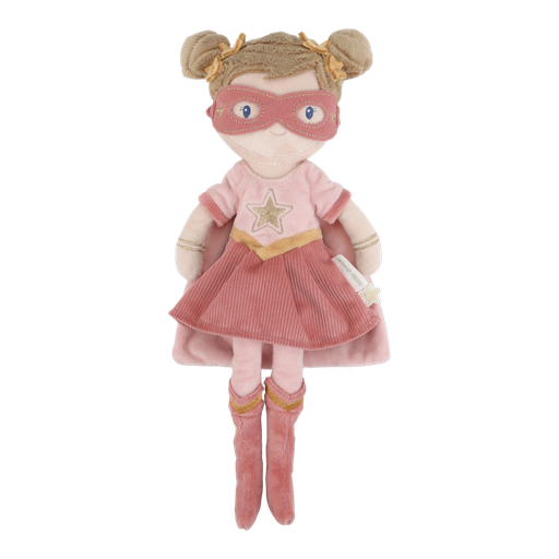 [566080] Little Dutch | Pluche Knuffel Superhero Rosa Knuffelpop 35cm +12m