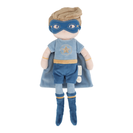 [566082] Little Dutch | Pluche Knuffel Superhero Jim Knuffelpop 35cm +12m