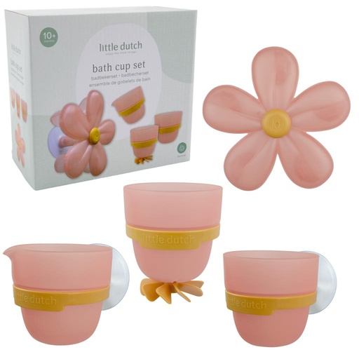 [566419] Little Dutch | Badspeelgoed Flower Bekers Badwand