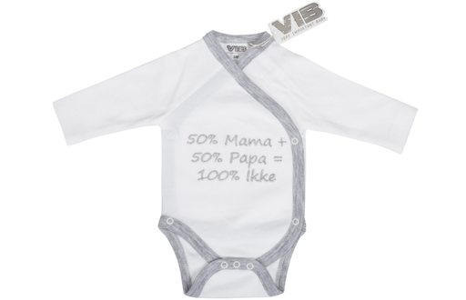 [566448] VIB | Body 50%mama+50%papa=100%Ikke Wit 0-3M