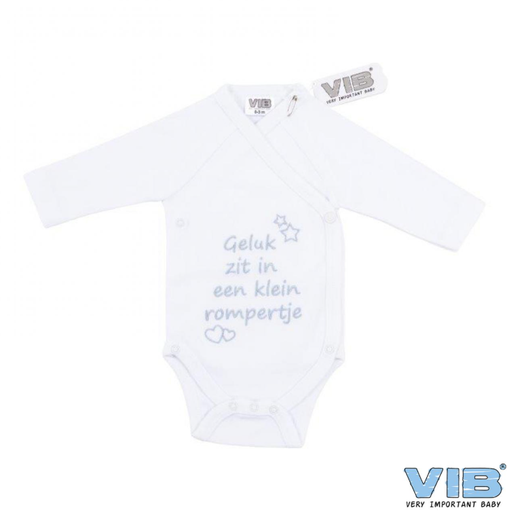 [566450] VIB | Body Baby Geluk zit in een klein rompertje Wit