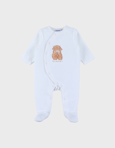 Noukies | Pyjama Fluffy, Orso & Lilly Velours Fluffy Wit