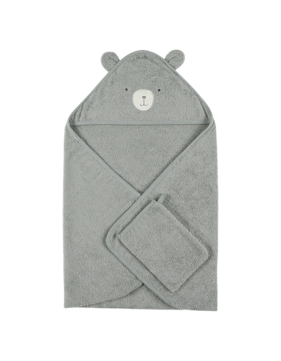 [566737] Noukies | Badcape Orso Fluffy, Orso & Lilly Groen 75x75cm