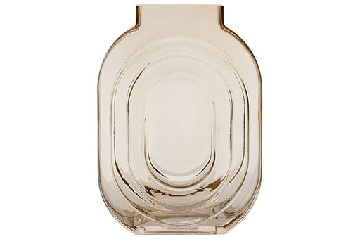 [566769] Cosy & Trendy | VAAS RETRO BRUIN 18X7XH25CM ANDERE GLAS