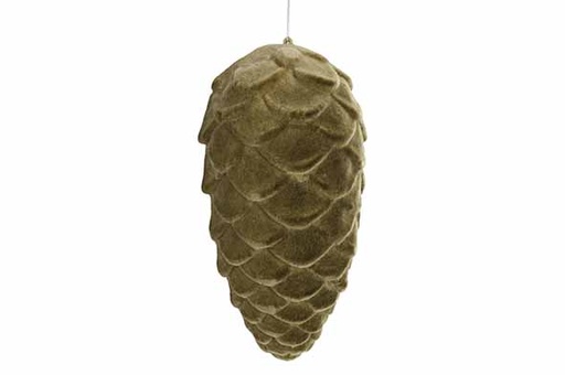 [566807] Cosy & Trendy | Hangfiguur Dennenappel Flocked Groen H25cm