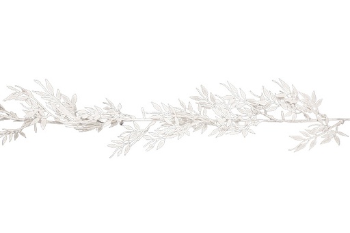 [566819] Cosy & Trendy | SLINGER LEAVES GLITTER WIT H150CM KUNSTS