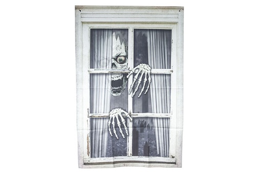 [566867] Cosy & Trendy | Vensterdecoratie Curtain Window Skull 80x120cm