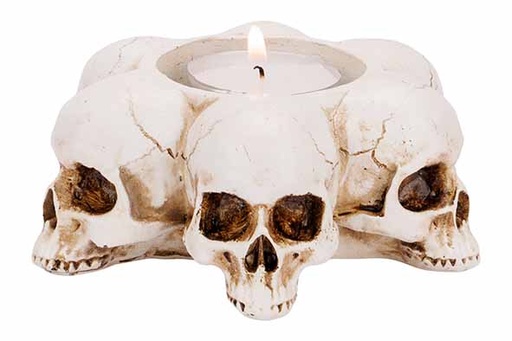 [566877] Cosy & Trendy | Theelichthouder Skulls 11x11cm