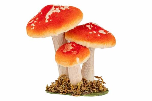 [566879] Cosy & Trendy | PADDENSTOELEN ORANJE 12X8,5XH12CM FLUWEE