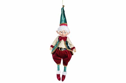 [566894] Cosy & Trendy | FIGUUR ELF HANGING BORDEAUX GROEN 25X10X