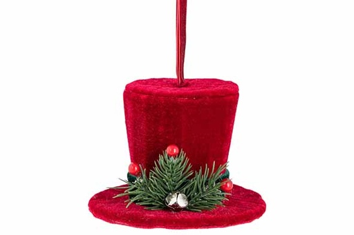 [566896] Cosy & Trendy | HANGER HAT DONKERROOD 12X12XH8,5CM FLUWE