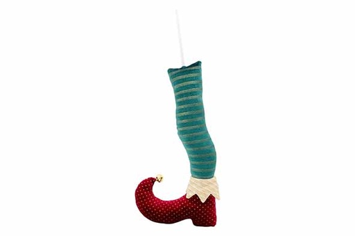[566897] Cosy & Trendy | Kerstfiguur Elf Legg Bordeaux/Groen H50cm