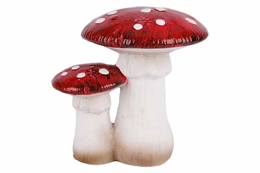 [566919] Cosy & Trendy | PADDENSTOEL WHITE DOTS ROOD WIT 15X13XH1