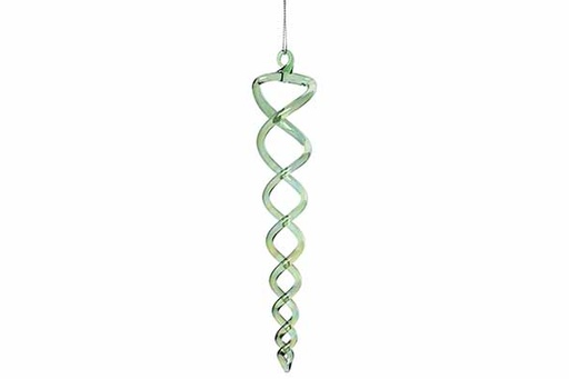 [566944] Cosy & Trendy | Hangfiguur Spiral Cone Groen Glas H19cm