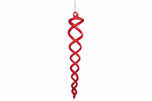 [566945] Cosy & Trendy | Hangfiguur Spiral Cone Rood Glas H19cm