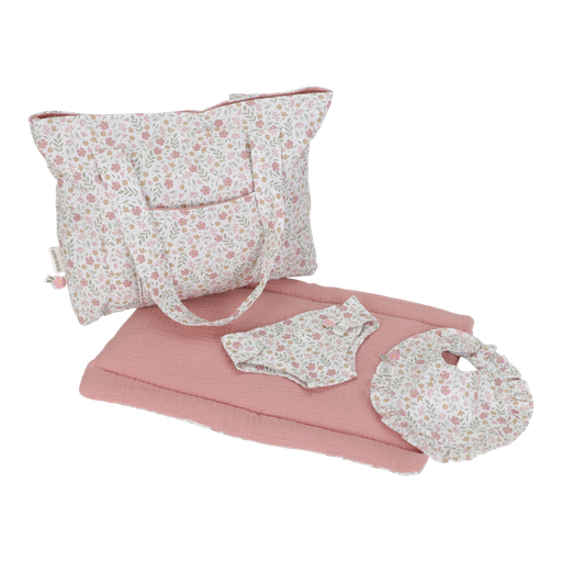 [566993] Little Dutch | Poppen Verzorgingstas Soft Flowers Roze