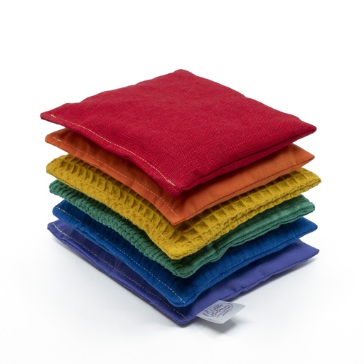 [567012] Little Botanic Label | Sensorisch Speelgoed Pittenzakjes Regenboog 6-pack