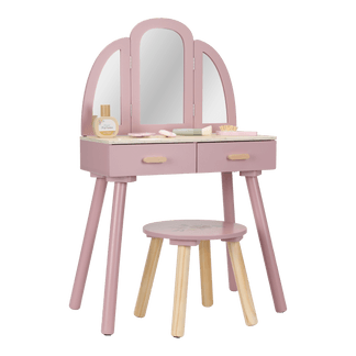 [567080] Little Dutch | Kappersgerei Kaptafel met Stoel Hout