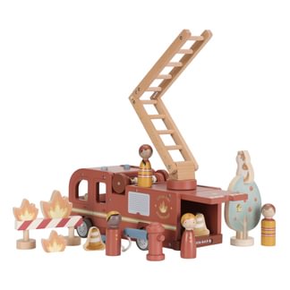[567088] Little Dutch | Auto Brandweerset Hout