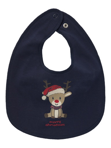[567248] Name it | Spuugdoekje Kerst Nbnfro Bib Blue