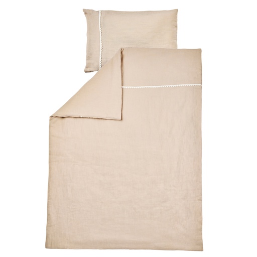[567520] Nattou | Donsovertrek Fanfan Swaddle met Kussensloop Zand 100x140cm