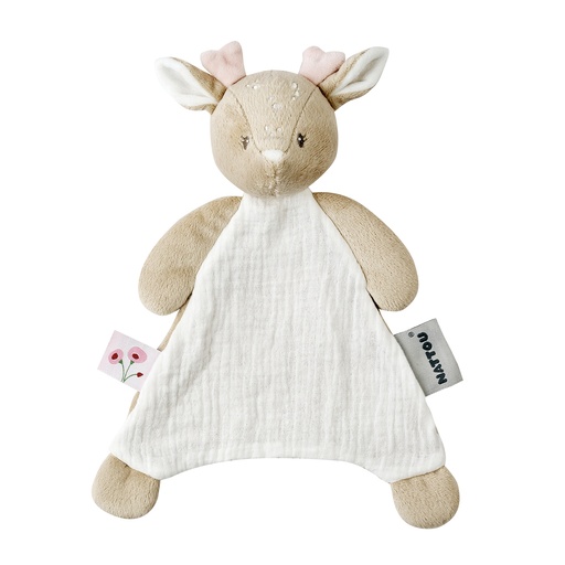 [567577] Nattou | Knuffeldoek Fanfan Hinde Ecru 20x25cm