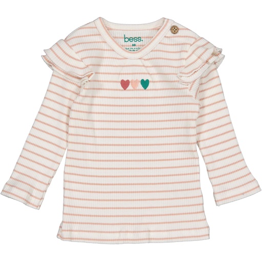 Bess | T-shirt Girls Stripe Longsleeve Off White