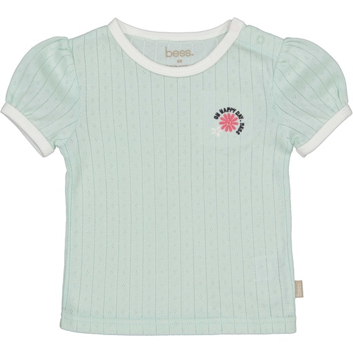 Bess | T-shirt Girls Ajour Flower Mint